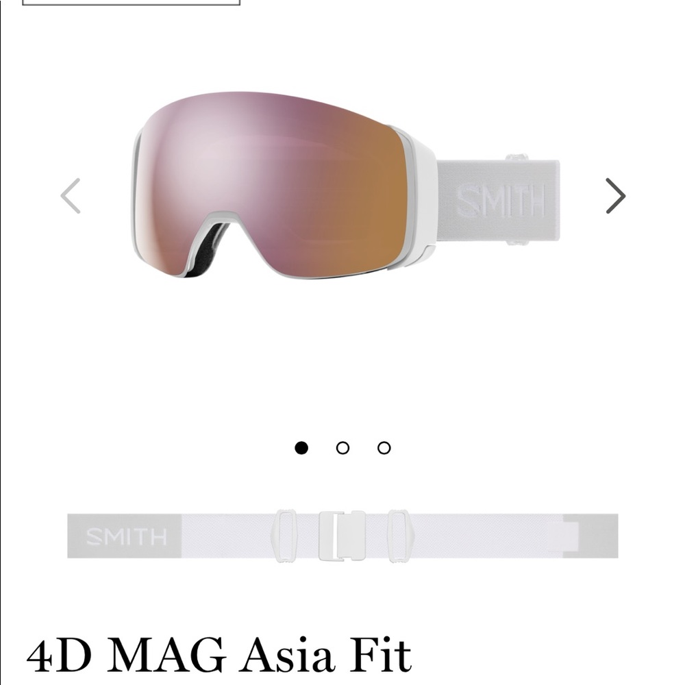 SMITH Women 4D MAG Asia Fit Snow Goggles in White